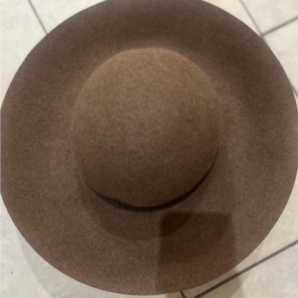 💫NWT Vintage Polo Ralph Lauren Brown Wool Felt Fedora Hat. Velvet ribbon trim - Picture 3 of 5
